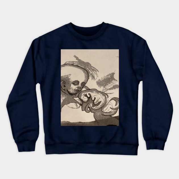 abstract alien Crewneck Sweatshirt by Brentsshop 